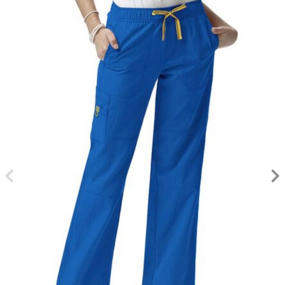 WonderWink Scrubs Women’s Drawstring Elastic Waist Sporty Cargo Scrub Pant Sz Sm